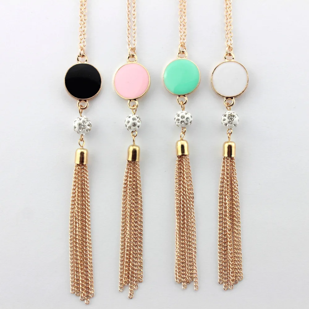 ZWPON Monogram Blank Long Chain Crystals Ball Enamel Disc Flat Tassel Pendant Necklaces for Fashion Women Monogram
ZWPON Monogram Blank Long Chain Crystals Ball Enamel Disc Flat Tassel Pendant Necklaces for Fashion Women Monogram