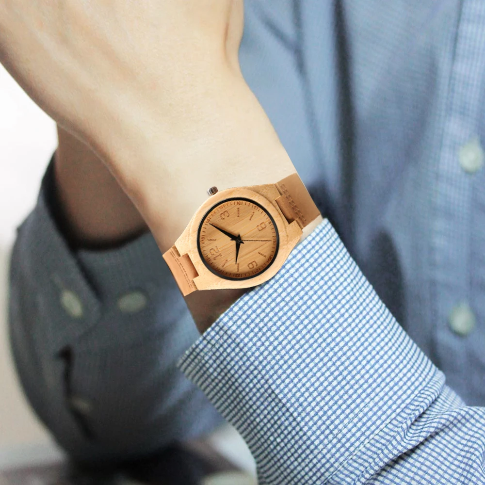 YISUYA Men's Watch Nature Wood Bamboo Watch Handmade Timber Clock Casual Sport Quartz Wrist Watch Genuine Leather Band Strap
YISUYA Men's Watch Nature Wood Bamboo Watch Handmade Timber Clock Casual Sport Quartz Wrist Watch Genuine Leather Band Strap