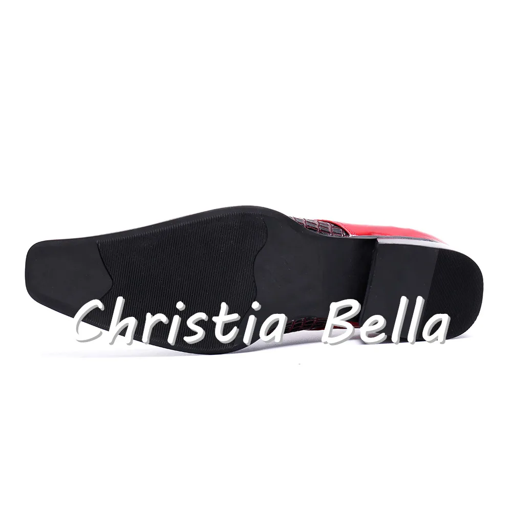 Christia Bella Chunky Heels Zapatos Hombre Plus Size 38-47 New Arrival Patchwork Sapato Masculino Square Toe Men Dress Shoes
Christia Bella Chunky Heels Zapatos Hombre Plus Size 38-47 New Arrival Patchwork Sapato Masculino Square Toe Men Dress Shoes