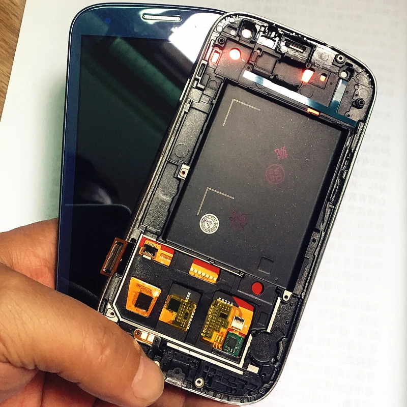 100% протестированный яркость ЖК экран сенсорный дигитайзер для samsung Galaxy SIII S3 i9300 с
