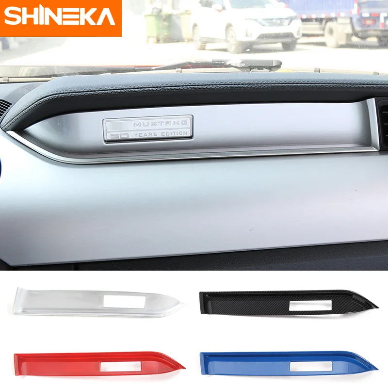 SHINEKA Car Copilot Dashboard Cover Trim Strip Fit Center Console Decoration Stickers Interior Mouldings for Ford Mustang 2015+
SHINEKA Car Copilot Dashboard Cover Trim Strip Fit Center Console Decoration Stickers Interior Mouldings for Ford Mustang 2015+