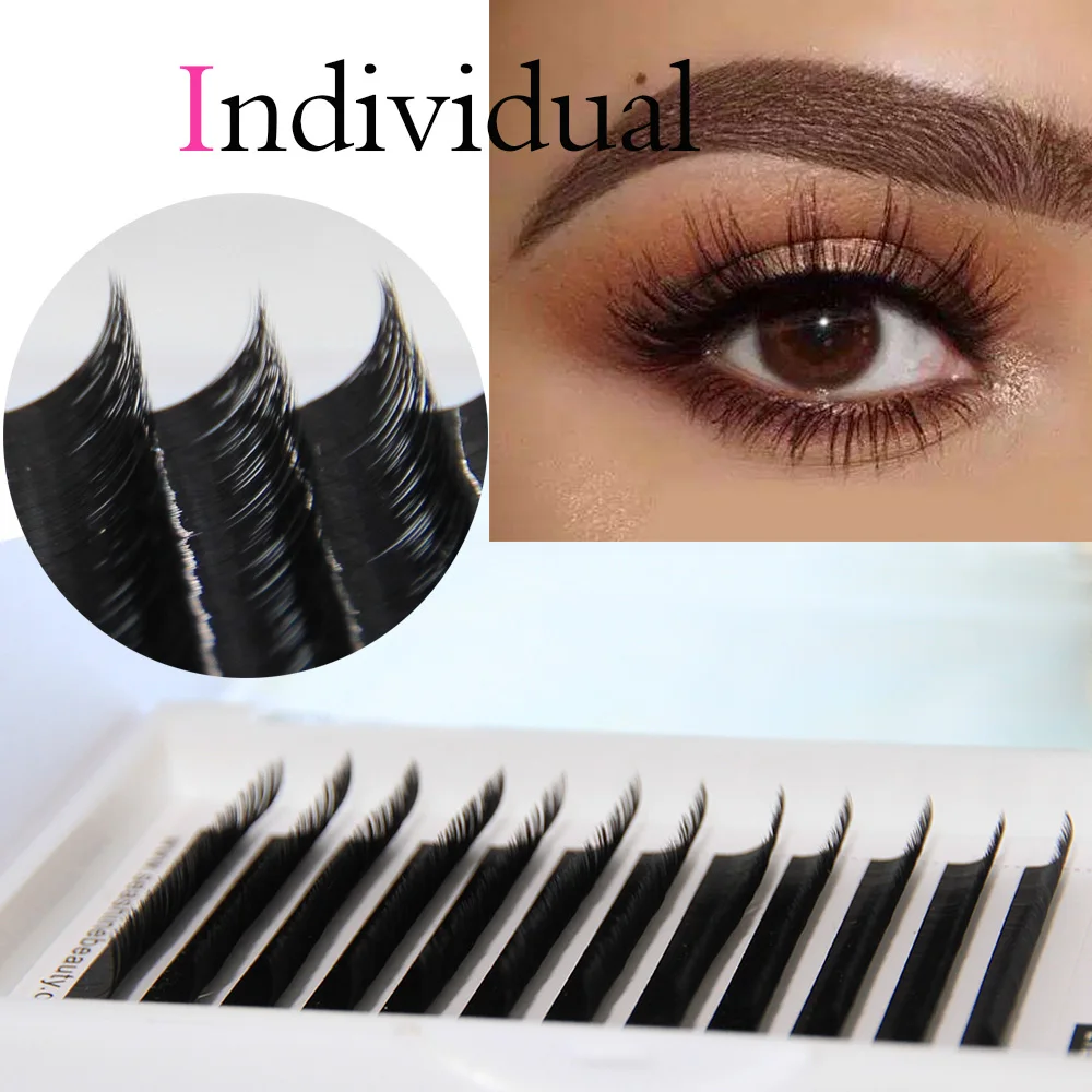 1 Tray/Set 12Rows C D L Individual Eyelash Extensions Silk Black Fake False Eyelashes Curl Fine Individual Lashes Extension
1 Tray/Set 12Rows C D L Individual Eyelash Extensions Silk Black Fake False Eyelashes Curl Fine Individual Lashes Extension