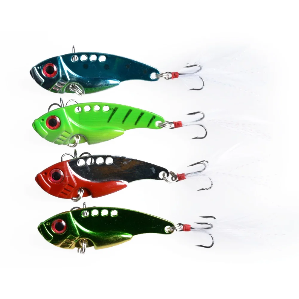 2018 metal fishing lures 4Colors 8pcs VIBE metal fishing lure 5.5CM 11G fishing spoon VIB feather spoon lures
2018 metal fishing lures 4Colors 8pcs VIBE metal fishing lure 5.5CM 11G fishing spoon VIB feather spoon lures