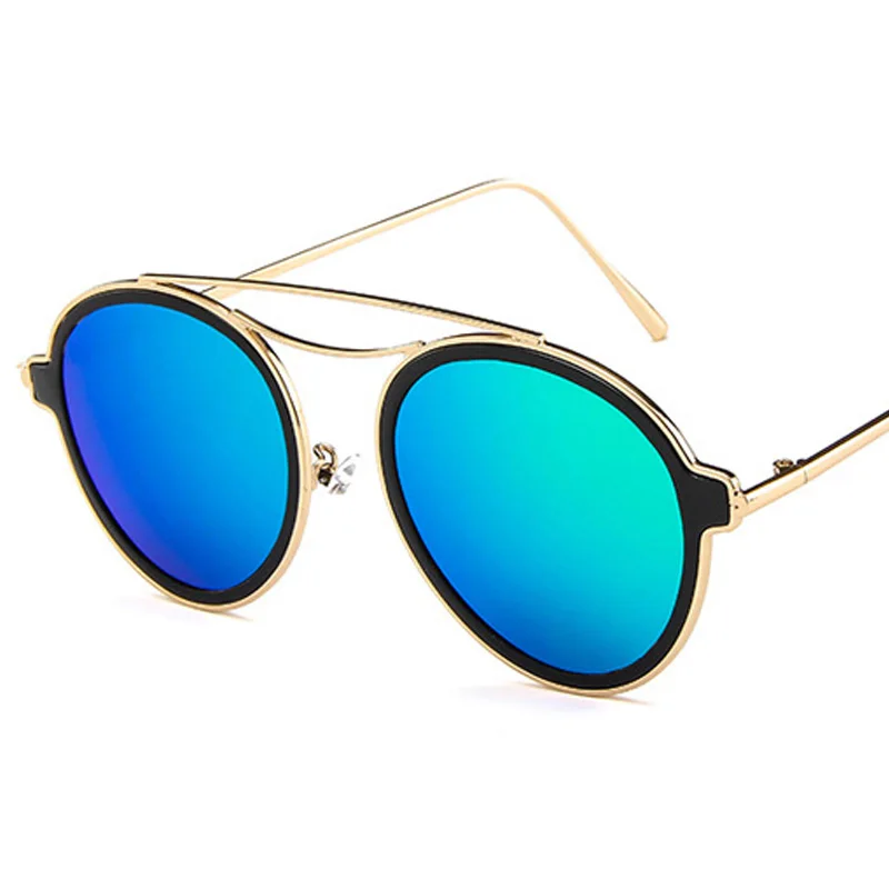 Женские круглые солнцезащитные очки с замочным отверстием прозрачной оправой