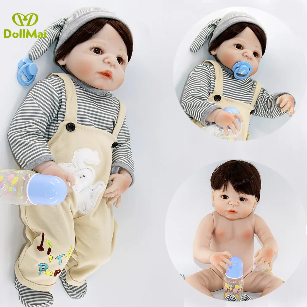 Reborn boy baby dolls lifelike 23"57cm full silicone reborn baby dolls gift toys black hair bebes reborn menino bonecas
Reborn boy baby dolls lifelike 23"57cm full silicone reborn baby dolls gift toys black hair bebes reborn menino bonecas
