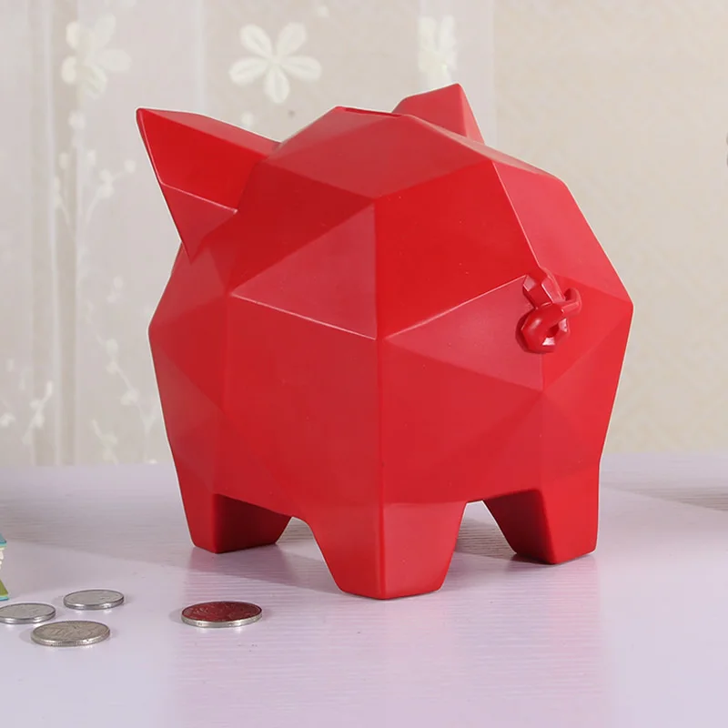 Personality abstract cute pig resin Money Boxes Creative art geometric line decoration piggy bank
Personality abstract cute pig resin Money Boxes Creative art geometric line decoration piggy bank