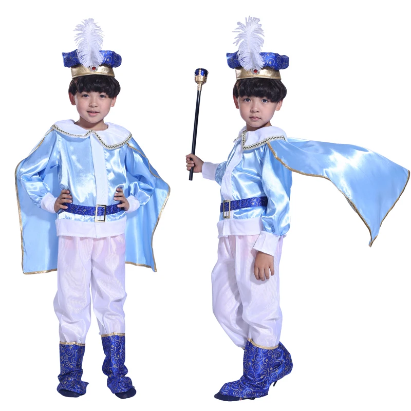 Halloween Christmas Children boy king handsome prince blue costume masquerade costumes performing
Halloween Christmas Children boy king handsome prince blue costume masquerade costumes performing