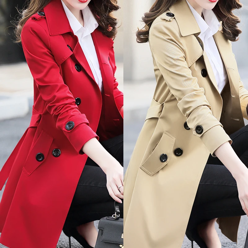 Nice New Autumn Winter Women Double Breasted Trench Coats Plus Size 4XL Medium Long Slim Waterproof Raincoat Business Outerwear
Nice New Autumn Winter Women Double Breasted Trench Coats Plus Size 4XL Medium Long Slim Waterproof Raincoat Business Outerwear
