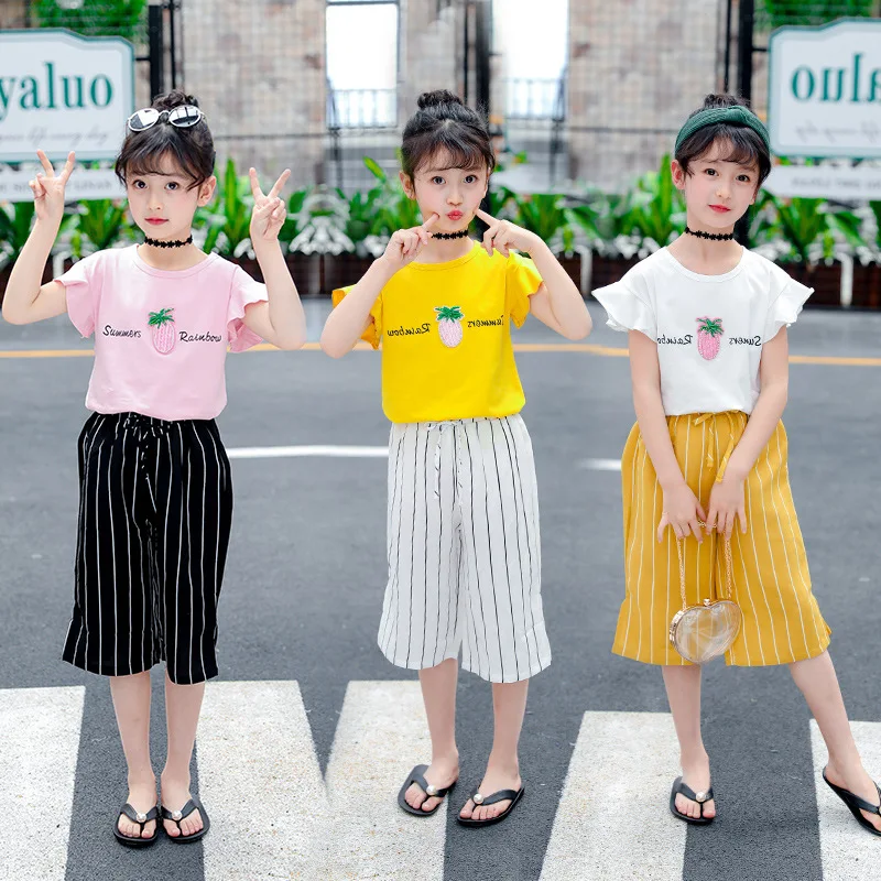 2018 big girl summer clothing set short sleeved Tees+plaid pant,sequins pinapply shirts pants suits 4-14T
2018 big girl summer clothing set short sleeved Tees+plaid pant,sequins pinapply shirts pants suits 4-14T