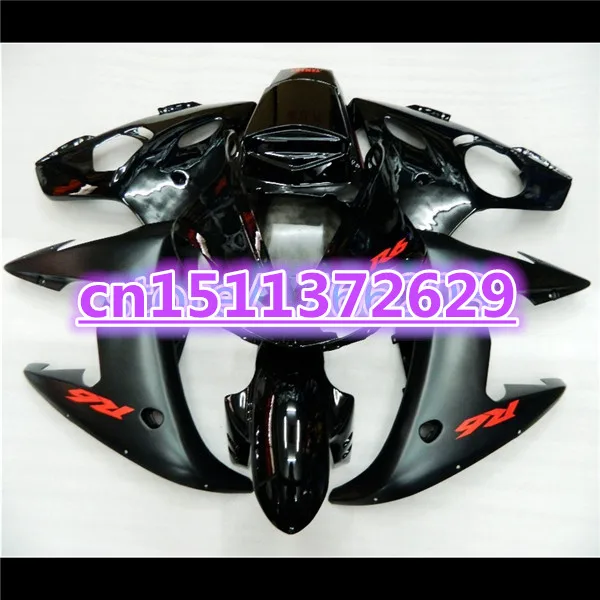 Обтекатель кузова YZF R6 для Yamaha 2003 2004 2005 03 04 05 черный полный YZFR6 600 обтекатель Dor