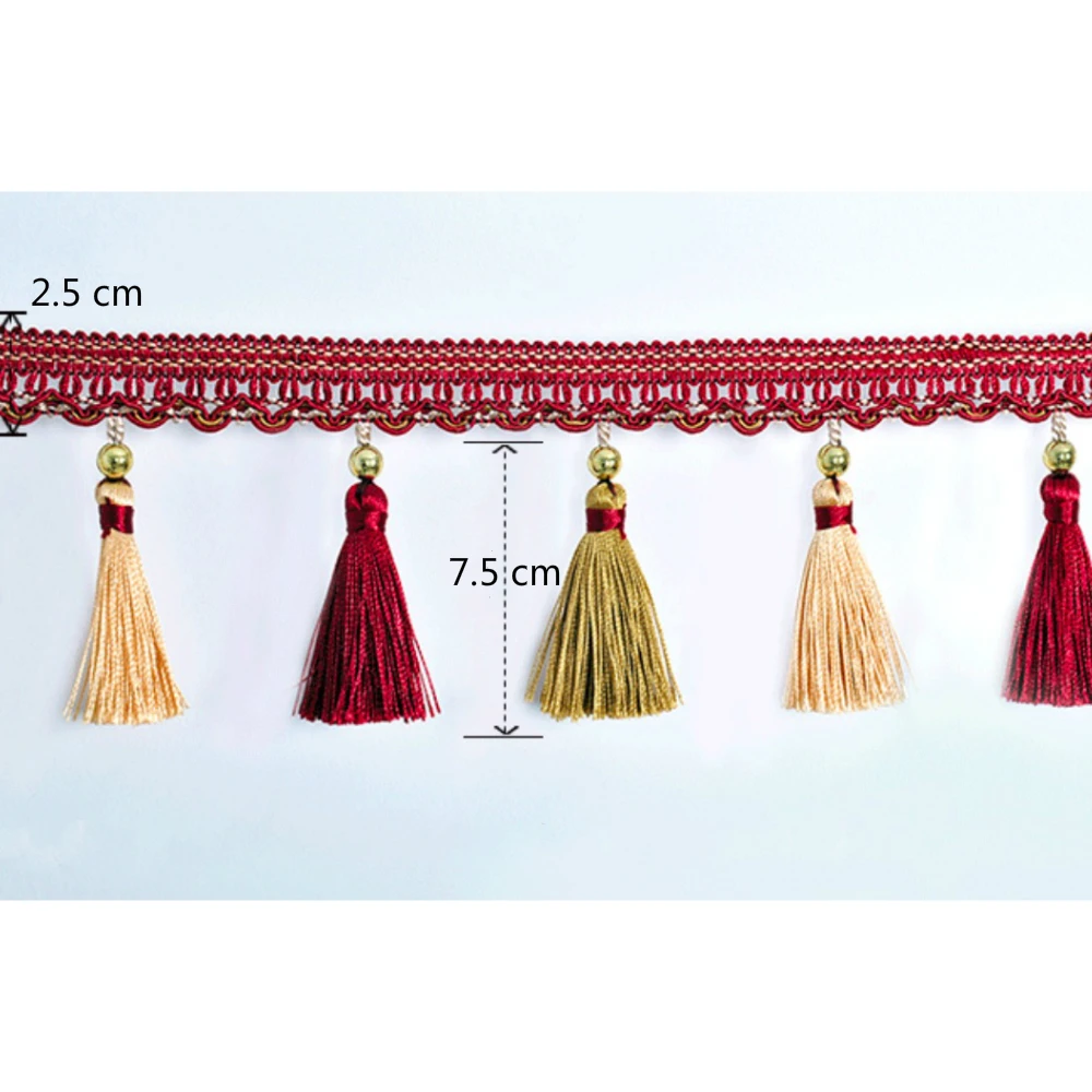 5 Meters / 16.4 Ft Trimmings DIY Trim Sewing Tassel Fringe for Curtains 9 Colors
5 Meters / 16.4 Ft Trimmings DIY Trim Sewing Tassel Fringe for Curtains 9 Colors