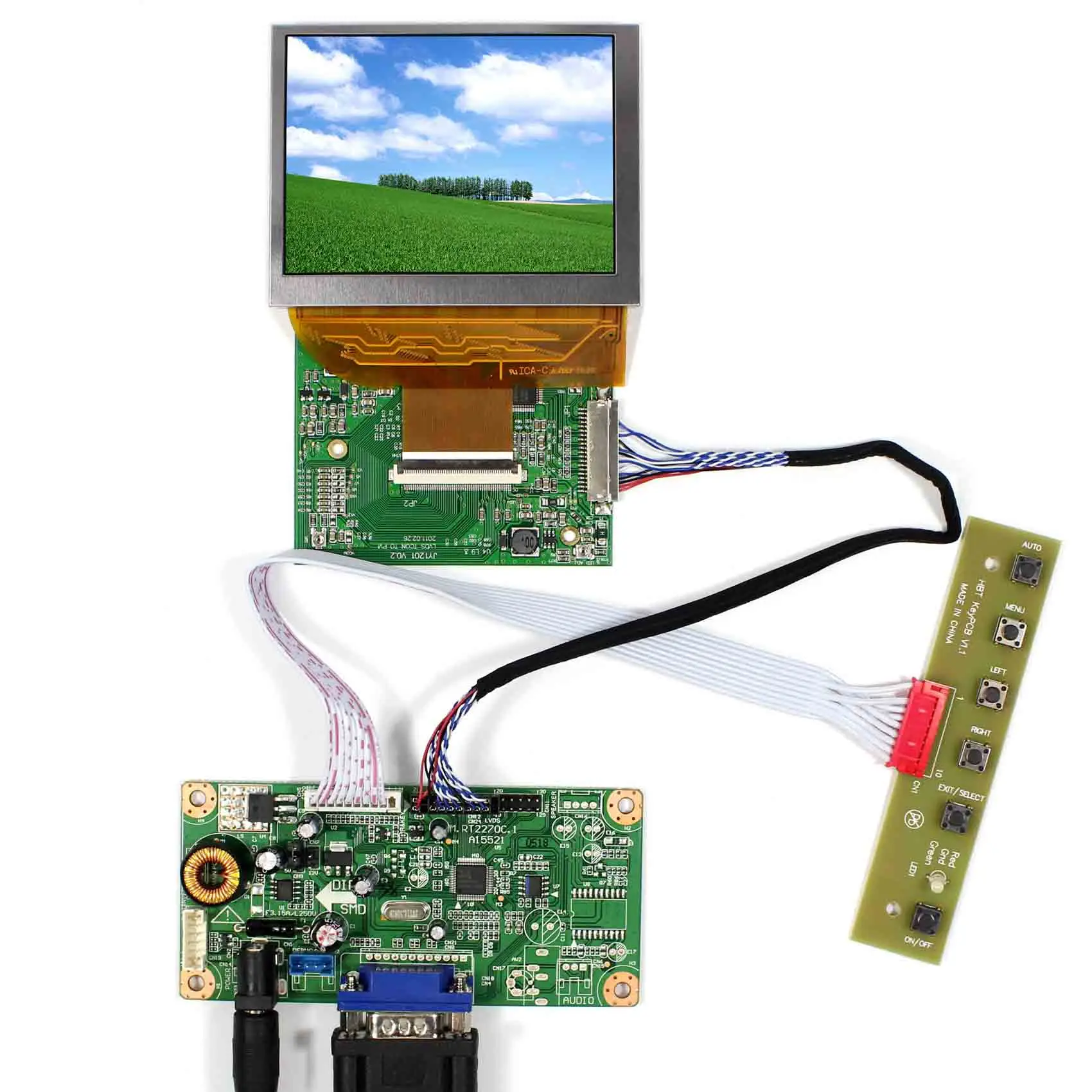 VGA LCD плата контроллера RT2270C-A + LVDS Tcon плата с 3,5 дюймов 640x480 PD035VX2 ЖК-экран
VGA LCD плата контроллера RT2270C-A + LVDS Tcon плата с 3,5 дюймов 640x480 PD035VX2 ЖК-экран