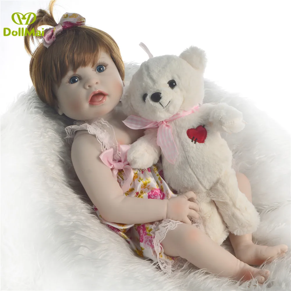 New model Full body silicone reborn baby dolls vinyl newborn babies girl alive doll toys child gift bebes reborn menina 57cm
New model Full body silicone reborn baby dolls vinyl newborn babies girl alive doll toys child gift bebes reborn menina 57cm