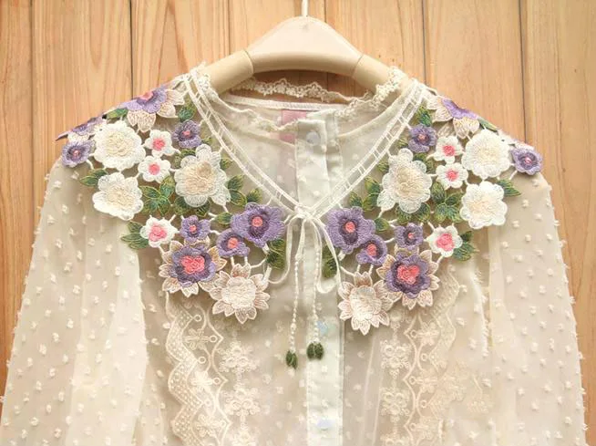 High-grade France neckwear,Fashion decorative colored lace embroidery collar,patches for clothes
High-grade France neckwear,Fashion decorative colored lace embroidery collar,patches for clothes