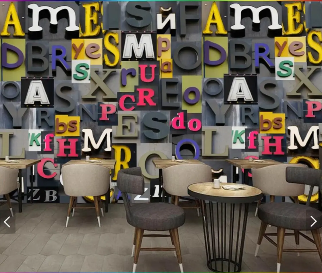 3d Murals European Melt English Font Wallpaper for Bar Coffee Shop Restaurant Wall Decor Large Size Wall Decor Mural Techo
3d Murals European Melt English Font Wallpaper for Bar Coffee Shop Restaurant Wall Decor Large Size Wall Decor Mural Techo