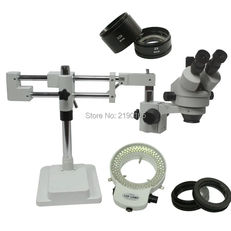 3.5X-90X Double Arm Boom Stand Trinocular Stereo Zoom Microscope For Mobile Phone Chip CPU Watch Repair Jewelry Identification
3.5X-90X Double Arm Boom Stand Trinocular Stereo Zoom Microscope For Mobile Phone Chip CPU Watch Repair Jewelry Identification