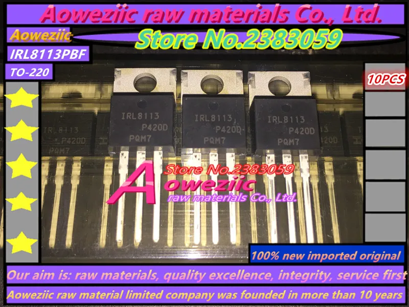 Aoweziic 100% новый импортный оригинальный IRL8113PBF IRL8113 TO-220 MOS FET 30V 105A
Aoweziic 100% новый импортный оригинальный IRL8113PBF IRL8113 TO-220 MOS FET 30V 105A