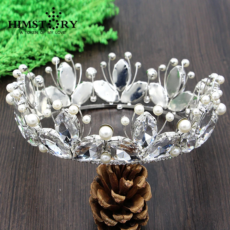 Vintage Luxurious European&American Style Handmade Large Round Crystal Beads Pearl Princess Bridal Hair Crown
Vintage Luxurious European&American Style Handmade Large Round Crystal Beads Pearl Princess Bridal Hair Crown