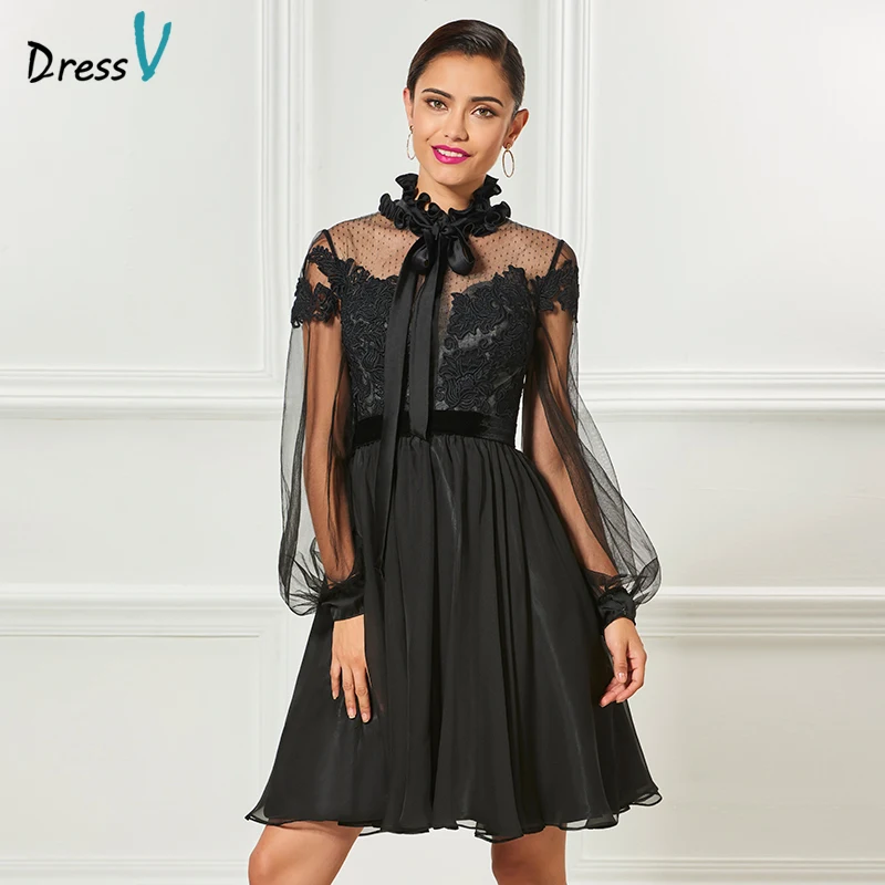 Dressv черное элегантное коктейльное платье с высоким воротом с длинными рукавами Аппликация Длина колена Свадебные Вечерние платья шифоновы...
Dressv черное элегантное коктейльное платье с высоким воротом с длинными рукавами Аппликация Длина колена Свадебные Вечерние платья шифоновы...