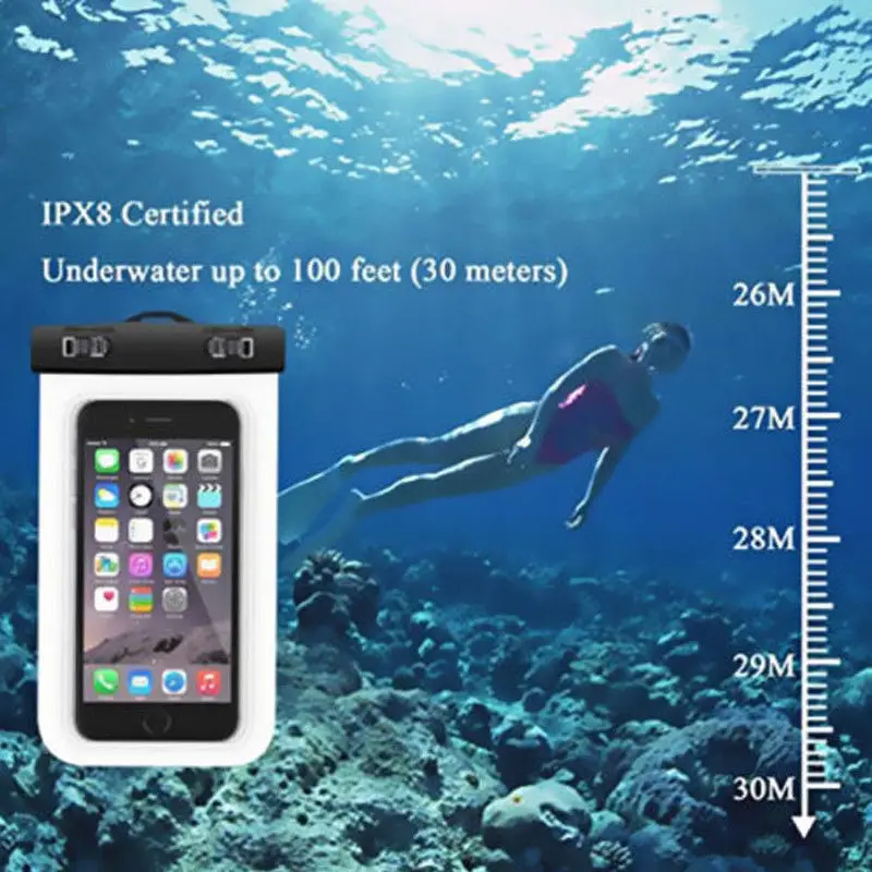 Новая водонепроницаемая сумка для плавания подводного сухая сотового телефона