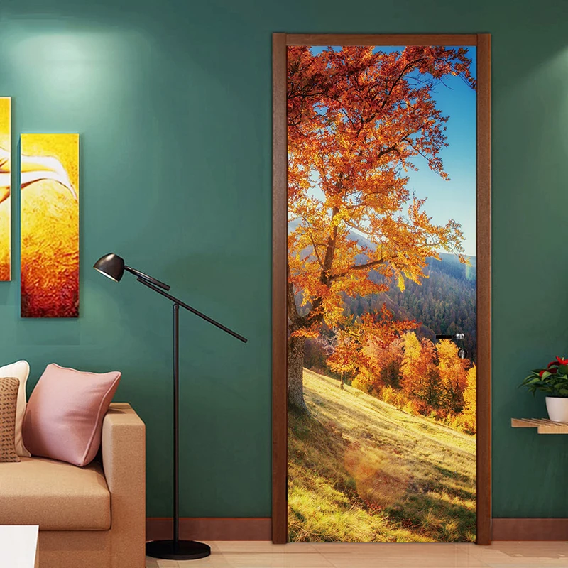 Creative Autumn Leaves Door Stickers Landscape Style Wallpaper Bedroom Living Room Scenery Waterproof Decals Home Decor
Creative Autumn Leaves Door Stickers Landscape Style Wallpaper Bedroom Living Room Scenery Waterproof Decals Home Decor