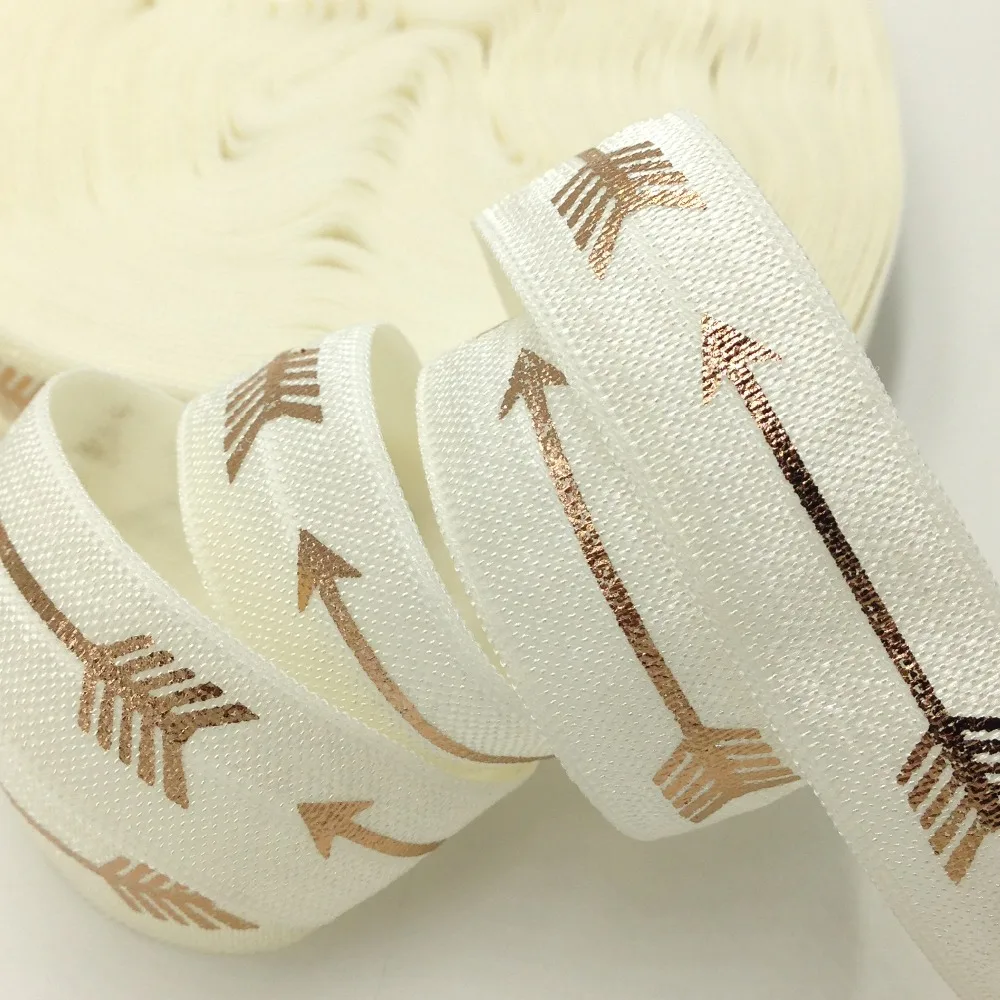 5 Yards 5/8 Ivory Rose Gold Arrows Foil Fold Over Elastic,DIY handmade Hair accessories, sewing elastic band
5 Yards 5/8 Ivory Rose Gold Arrows Foil Fold Over Elastic,DIY handmade Hair accessories, sewing elastic band
