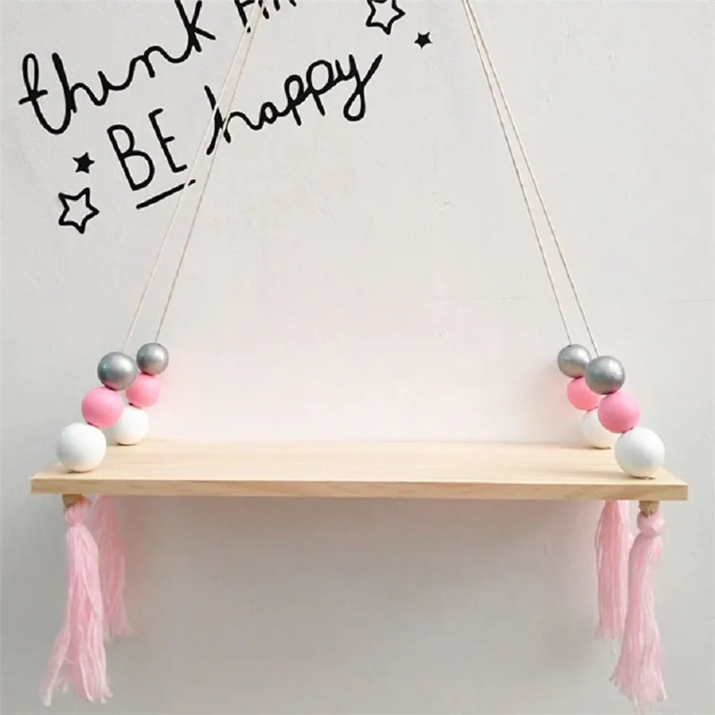Creative Wooden Rack Storage Holder Furniture Toys for Kids DIY Wall Hanging Shelf Swing Children Room Decoration Ornamen | Игрушки и