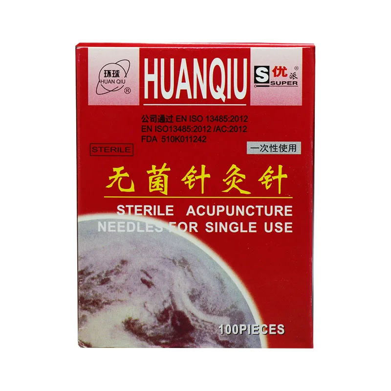 5 коробок 100 шт. одноразовые иглы для акупунктуры huanqiu с плоской ручкой стерильная