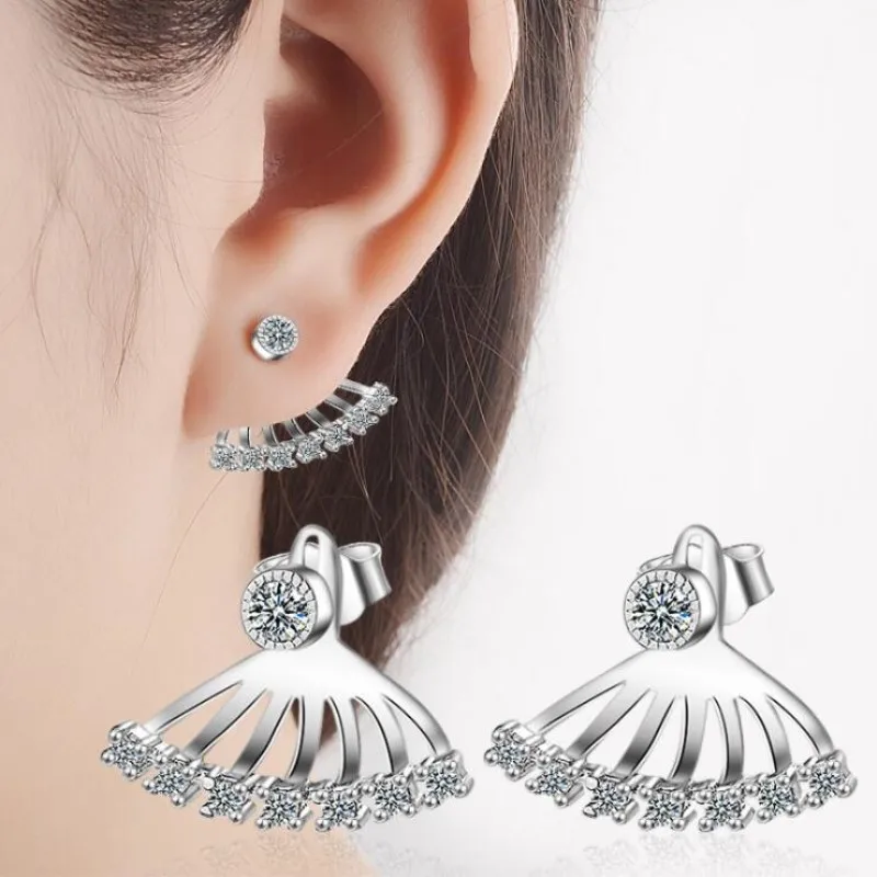 Personality Creative Korean Fashion 925 Sterling Silver Jewelry Fan-shaped Hanging Crystal Allergy Dangle Earrings SE364
Personality Creative Korean Fashion 925 Sterling Silver Jewelry Fan-shaped Hanging Crystal Allergy Dangle Earrings SE364