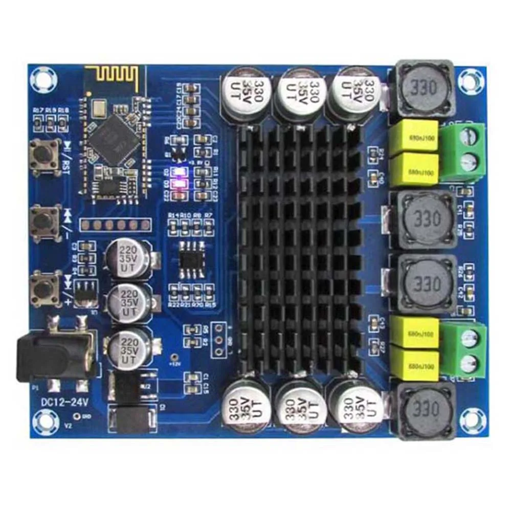MOOL XH-M548 Bluetooth dual channel 120W + 120W TPA3116D2 Bluetooth digital audio power amplifier board
MOOL XH-M548 Bluetooth dual channel 120W + 120W TPA3116D2 Bluetooth digital audio power amplifier board