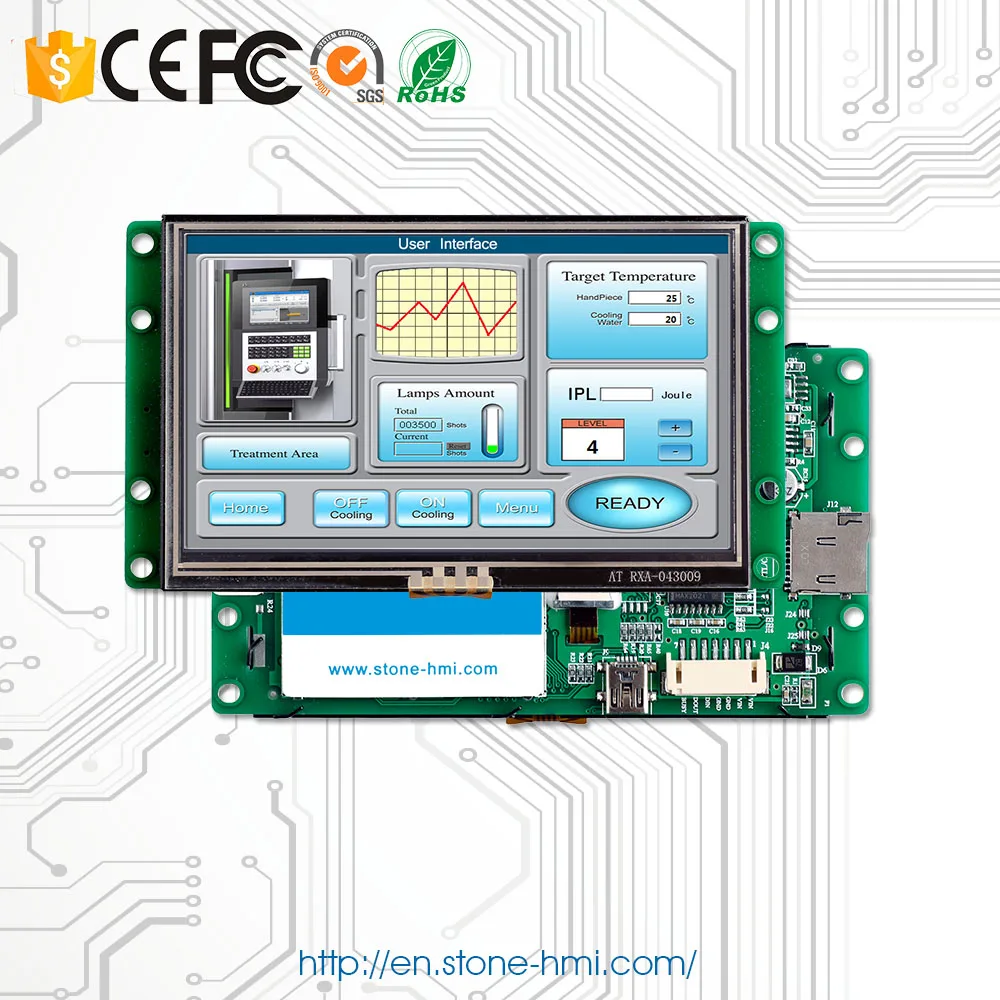 3.5" Human Machine Interface TFT Display Module with Controller + Program + Touch + UART Interface
3.5" Human Machine Interface TFT Display Module with Controller + Program + Touch + UART Interface