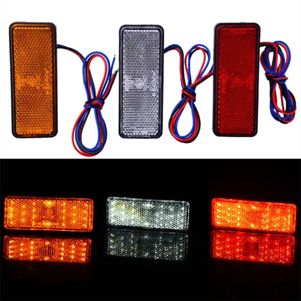 24LED Motorcycle Reflector Tail Brake Turn Signal Light Lamp Car ATV LED Reflectors Truck Side Warning Lights
24LED Motorcycle Reflector Tail Brake Turn Signal Light Lamp Car ATV LED Reflectors Truck Side Warning Lights