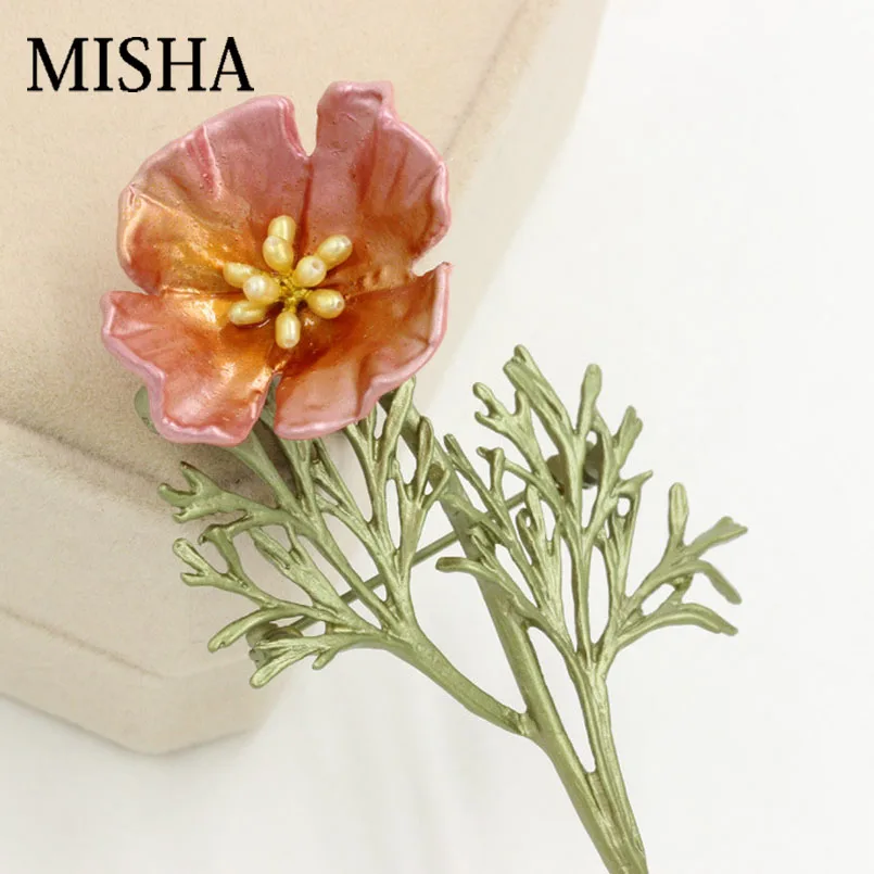 MISHA High Quality Poppies Flower Brooch For Women Pearl Brooches For Women Fashion Dress Flower Handmade Pins Ladies Gift 2095
MISHA High Quality Poppies Flower Brooch For Women Pearl Brooches For Women Fashion Dress Flower Handmade Pins Ladies Gift 2095
