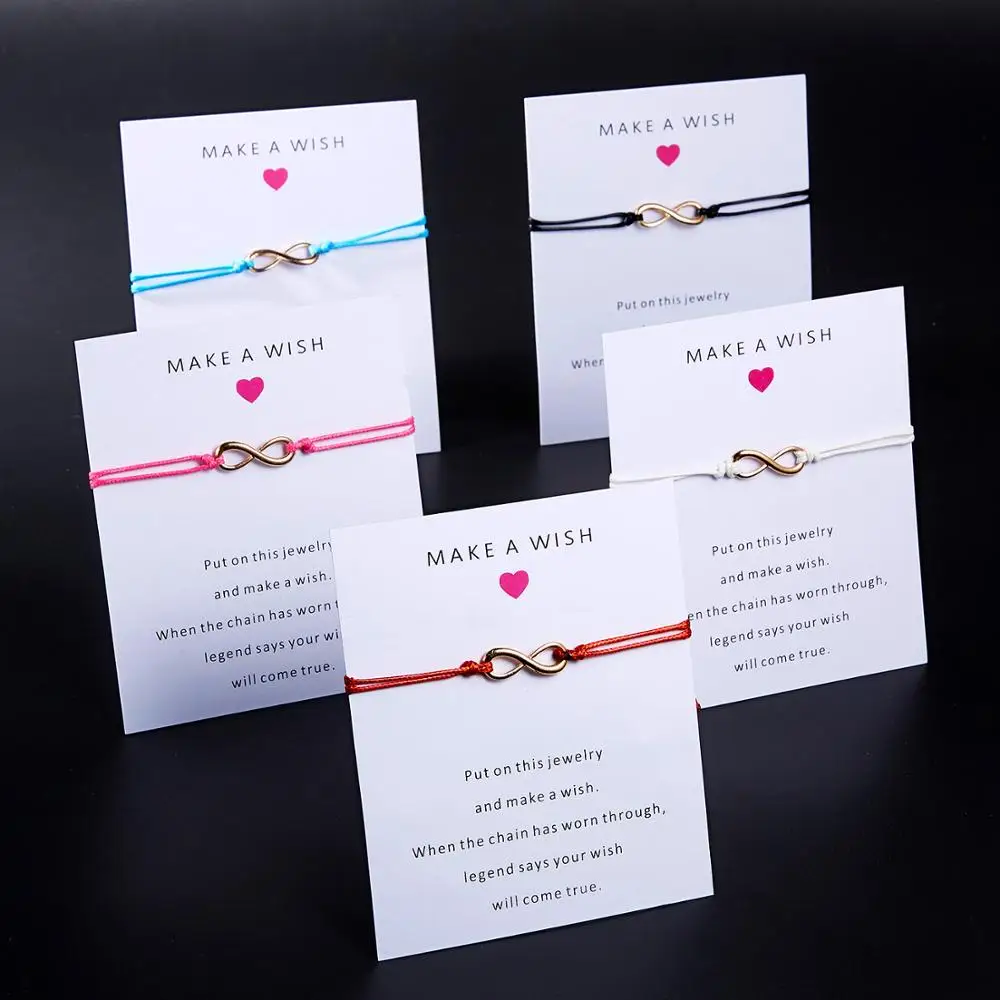 Make A Wish Card Adjhustable Bracelet Gold Lotus Flower Infinity 8 Lovers Red String Charm Bracelets Birthday Jewelry Gift
Make A Wish Card Adjhustable Bracelet Gold Lotus Flower Infinity 8 Lovers Red String Charm Bracelets Birthday Jewelry Gift
