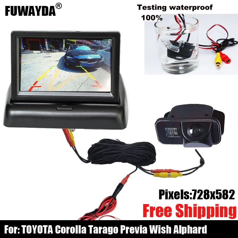 Автомобильное зеркало заднего вида SONY с чипом CCD для Toyota Vios Corolla Tarago Previa Wish Alphard