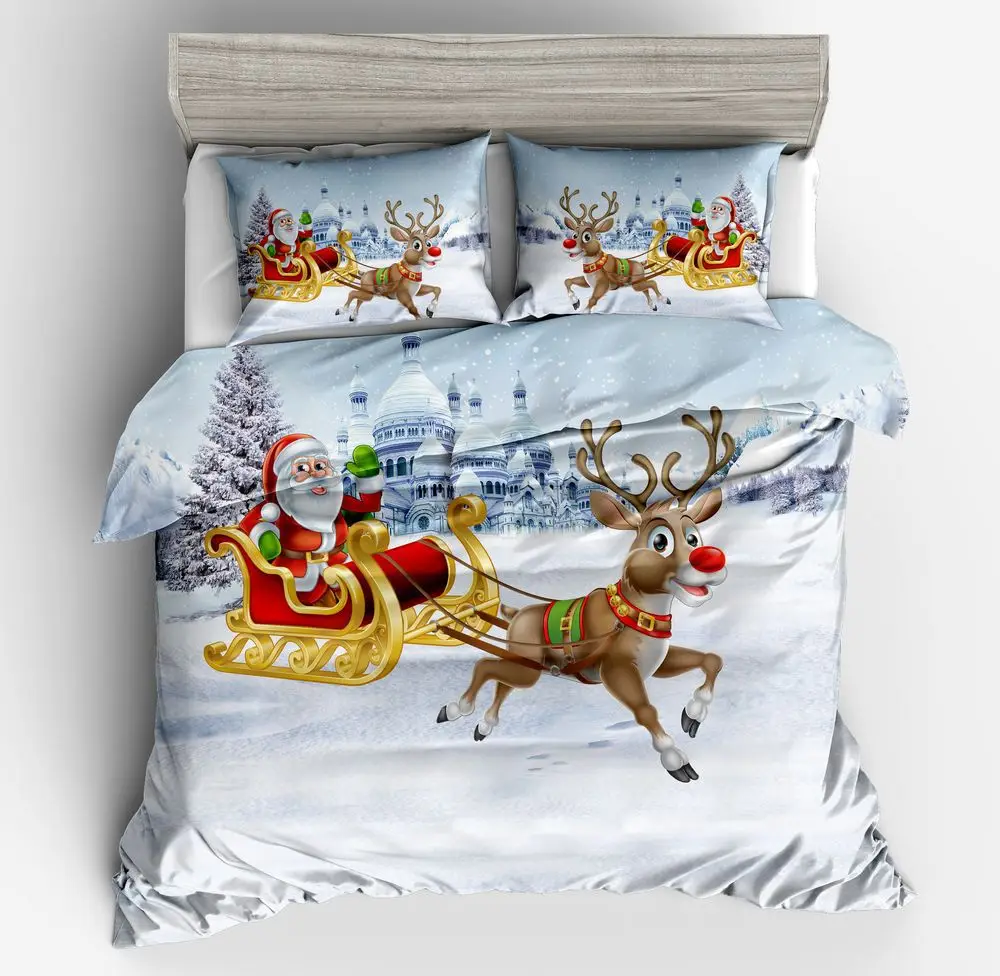 New Snow Santa Claus send gifts Duvet Cover 2/3pcs British Style Family student dormitory Quilt cover pillowcase Home Textile
New Snow Santa Claus send gifts Duvet Cover 2/3pcs British Style Family student dormitory Quilt cover pillowcase Home Textile