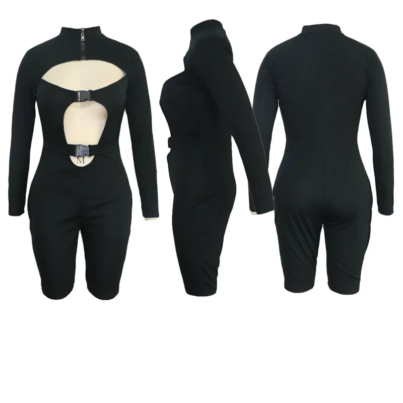 Women Buckle Cut Out Front Cycling Solid Playsuit Zipper Mock Neck Long Sleeve Sexy Ladies Bandage Romper Night Club Tracksuit
Women Buckle Cut Out Front Cycling Solid Playsuit Zipper Mock Neck Long Sleeve Sexy Ladies Bandage Romper Night Club Tracksuit