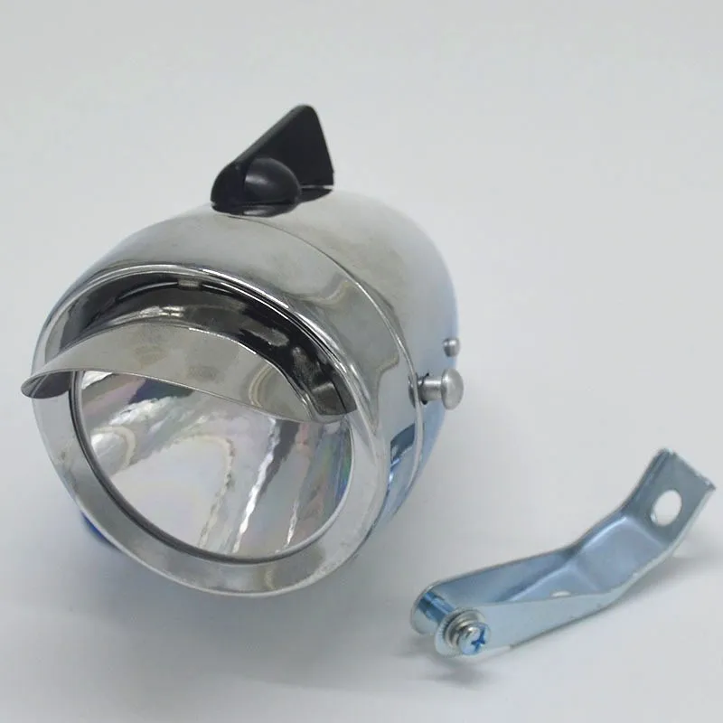Silver Metal Bicycle 3AAA 1 LED Headlight Headlamp Led Lamp Lumen with bracket Retro Bike Front Head Light Waterproof Flashlight
Silver Metal Bicycle 3AAA 1 LED Headlight Headlamp Led Lamp Lumen with bracket Retro Bike Front Head Light Waterproof Flashlight