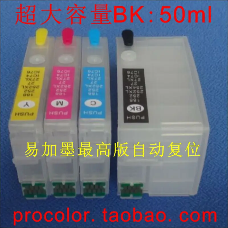 Refill inkjet cartridge 27XL for EPSON WF-7110 WF 7110DTW WF7110 WF7110DTW WF-3620DWF WF-3620 WF3620 WF3620DWF inkjet printers
Refill inkjet cartridge 27XL for EPSON WF-7110 WF 7110DTW WF7110 WF7110DTW WF-3620DWF WF-3620 WF3620 WF3620DWF inkjet printers