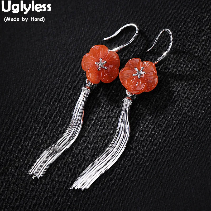 Uglyless Luxury Gemstones Sakura Earrings for Women 100% Real Solid 925 Silver Fine Jewelry Red Agate Flower Tassels Earrings
Uglyless Luxury Gemstones Sakura Earrings for Women 100% Real Solid 925 Silver Fine Jewelry Red Agate Flower Tassels Earrings