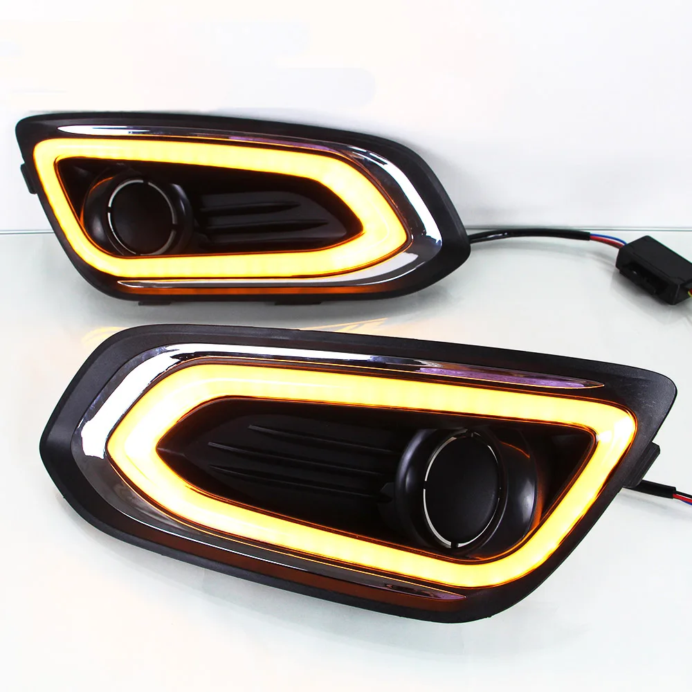Ownsun New Updated LED Daytime Running Lights DRL With Yellow Turn Signal For Ford Escort 2015
Ownsun New Updated LED Daytime Running Lights DRL With Yellow Turn Signal For Ford Escort 2015