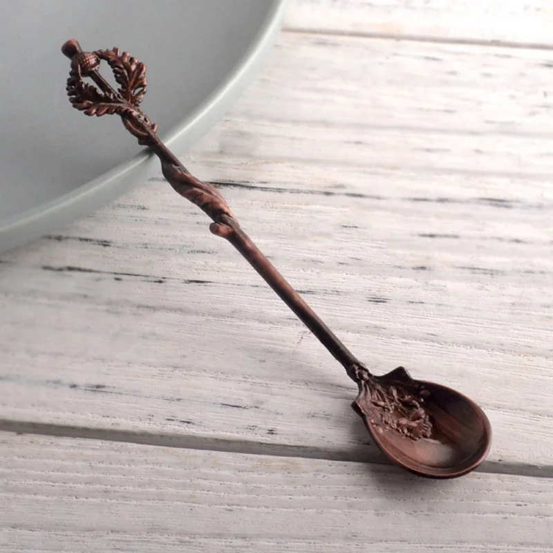 Кофейная ложка из цинкового сплава в стиле ретро посуда креативные чайные ложки