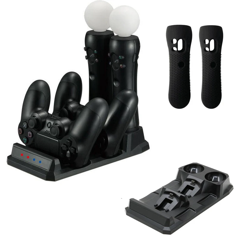 Зарядная док-станция для Sony Playstation 4 PS4 Slim Pro PS Move Controller, подставка для зарядного устройства, силиконовый чехол для PS Move
Зарядная док-станция для Sony Playstation 4 PS4 Slim Pro PS Move Controller, подставка для зарядного устройства, силиконовый чехол для PS Move