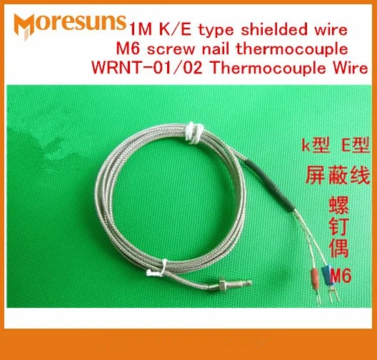 Free Ship 20PCS/lot 1M K/E type shielded wire M6 screw nail thermocouple WRNT-01/02 temperature sensor probe Thermocouple Wire
Free Ship 20PCS/lot 1M K/E type shielded wire M6 screw nail thermocouple WRNT-01/02 temperature sensor probe Thermocouple Wire