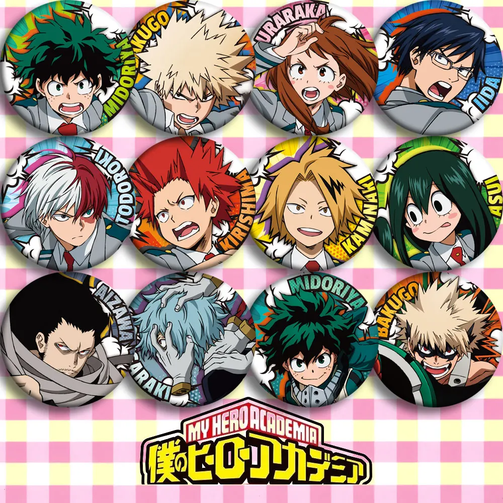 My Hero Academia/Boku no Hero Academia Uraraka Ochako bakugou katsuki Todoroki Midoriya Izuku Shoto Asui Tsuyu Badge Emblem
My Hero Academia/Boku no Hero Academia Uraraka Ochako bakugou katsuki Todoroki Midoriya Izuku Shoto Asui Tsuyu Badge Emblem