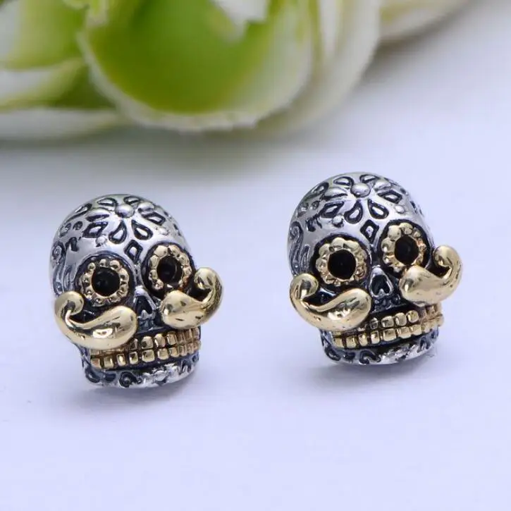 100% 925 Silver Skull Rock Earrings Real Sterling Silver Skeleton Stud Earrings Hiphop Jewelry Man Earrings
100% 925 Silver Skull Rock Earrings Real Sterling Silver Skeleton Stud Earrings Hiphop Jewelry Man Earrings