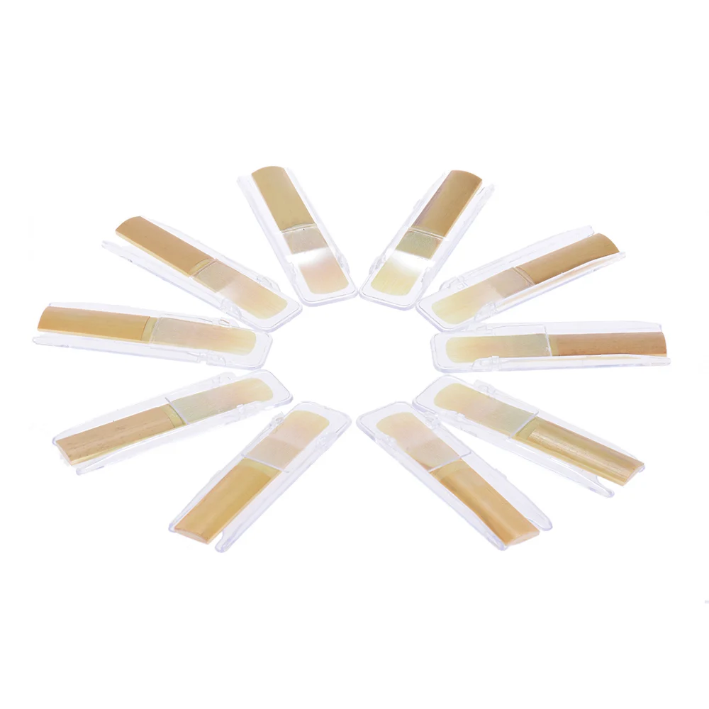 10 pcs Bb Clarinet Reeds Traditional Clarinet Reed Woodwind Instrument Bamboo Reeds Strength 2.0/ 2.5/ 3.0
10 pcs Bb Clarinet Reeds Traditional Clarinet Reed Woodwind Instrument Bamboo Reeds Strength 2.0/ 2.5/ 3.0