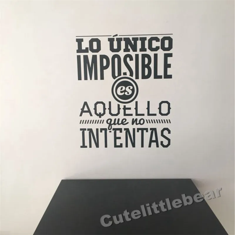 Spanish Inspirational Quotes Wall Decals Vinyl Wall Sticker Art Mural For Living Room Home Decor House Decoration
Spanish Inspirational Quotes Wall Decals Vinyl Wall Sticker Art Mural For Living Room Home Decor House Decoration