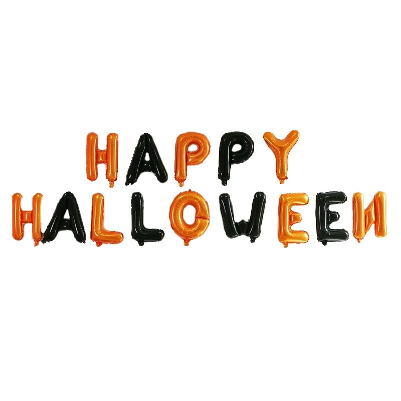 16inch HAPPY HALLOWEEN 14pcs Letters Air Balloon Kids Alphabet Foil Balloon for Halloween Party Helium Balloon Decoration JL0087
16inch HAPPY HALLOWEEN 14pcs Letters Air Balloon Kids Alphabet Foil Balloon for Halloween Party Helium Balloon Decoration JL0087