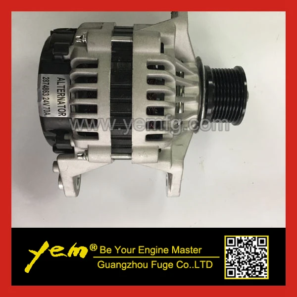 Новый генератор 24 в 80 А для 6BT5.9 2874863 8600017 8600407 8700019 8600154 Cummins|Генератор авто| |